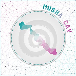 Vector polygonal Musha Cay map.