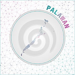 Vector polygonal Palawan map.