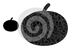 Vector Polygonal Pumpkin Icon