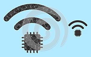 Vector Polygonal Radio Sensor Icon