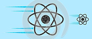 Vector Polygonal Rush Atom Icon