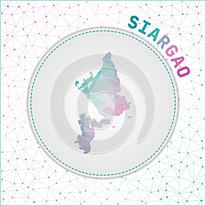 Vector polygonal Siargao map. photo