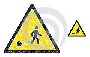 Vector Polygonal Slave Danger Icon