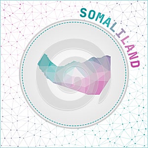 Vector polygonal Somaliland map.
