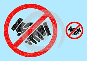 Vector Polygonal Stop Handshakes Icon