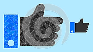 Vector Polygonal Thumb Up Icon