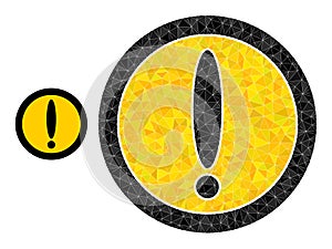 Vector Polygonal Warning Circle Icon