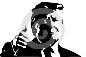 Vector portrait of Donald Trump