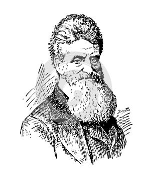 Vector portrait of John Brown abolitionist