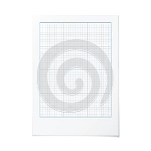 Vector portrait orientation engineering graph paper