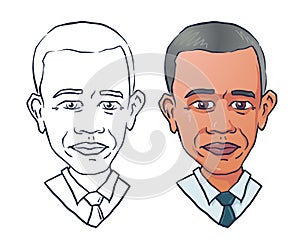 Vector portrait of president Barack Obama