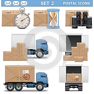 Vector Postal Icons Set 2