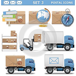 Vector Postal Icons Set 3 photo