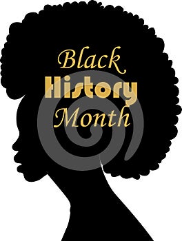 Vector poster of the black history month on a white background