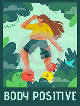 Vector poster of Body Positive concept
