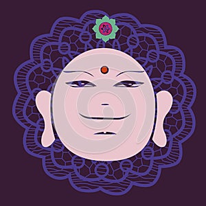 Buddah face poster