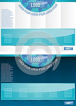 Vector poster design, template in two variables