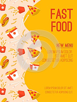 Vector poster of Fast Food New Menu concept