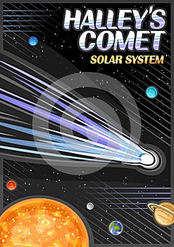 Vector poster for Halley\'s Comet