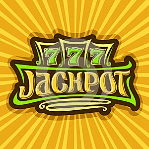 Vector poster for Jackpot theme