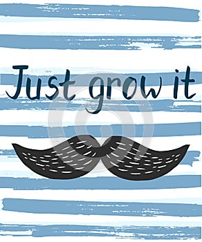 Vector poster with Just grow it