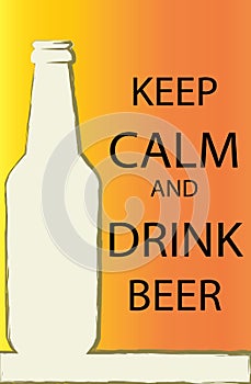 Vector - Poster of Keep Calm And Drink Beer.