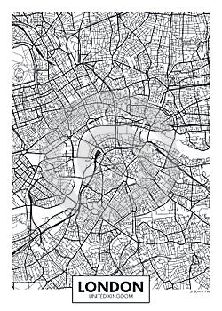 Vector poster map city London