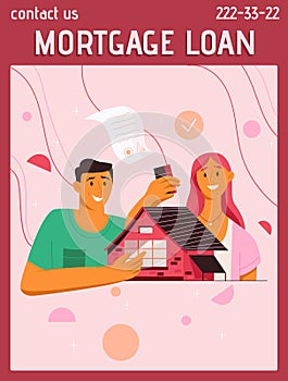 Vector poster of Mortgage Loan concept