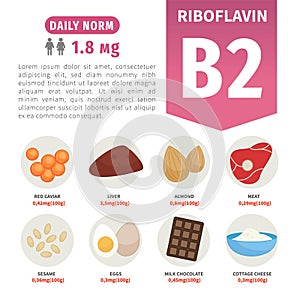 Vector poster products with vitamin B2.