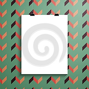 Vector poster template of a paper sheet