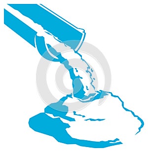 Vector pouring concrete icon