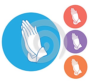 Vector Praying Hands Religious Background