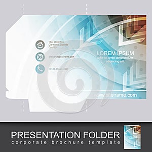 Vector presentation folder design template