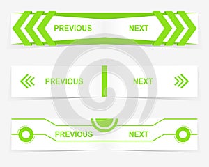 Vector Previous and Next navigation buttons for custom web design photo