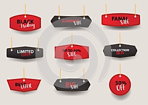 Vector price tags labels collection sale banners