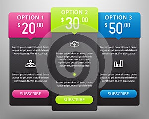 Vector Pricing Tables Template