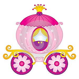 Vector Princess carriage. Vector Cinderella Carriage