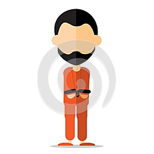 Vector : prisoner cartoon design
