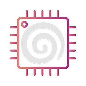 Vector Processor Icon For Personal And Commercial Use