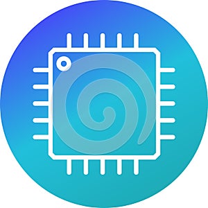 Vector Processor Icon For Personal And Commercial Use.