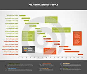 Vector project timeline graph