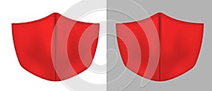 Vector protective red face mask