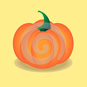 Vector pumpkin illustration for hallowing. Scary pumpking photo