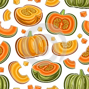 Vector Pumpkin Seamless Pattern