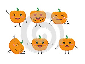 Vector Pumpkin set. Halloween