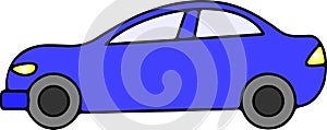 Vector purple car illustration design on white