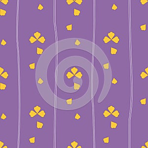 Vector purple Falling Petals seamless pattern background.