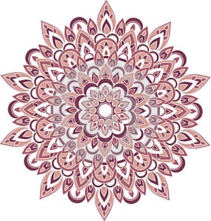 Vector purple mandala illustration