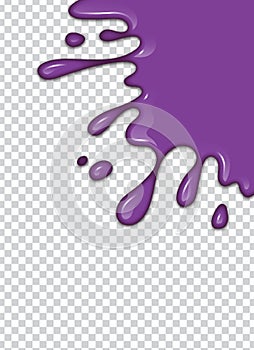 Vector purple splash with transparency background.