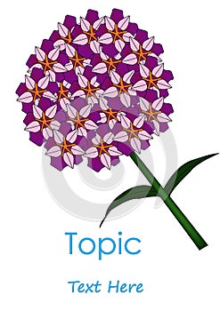 The Vector of Purplr cycle flower photo